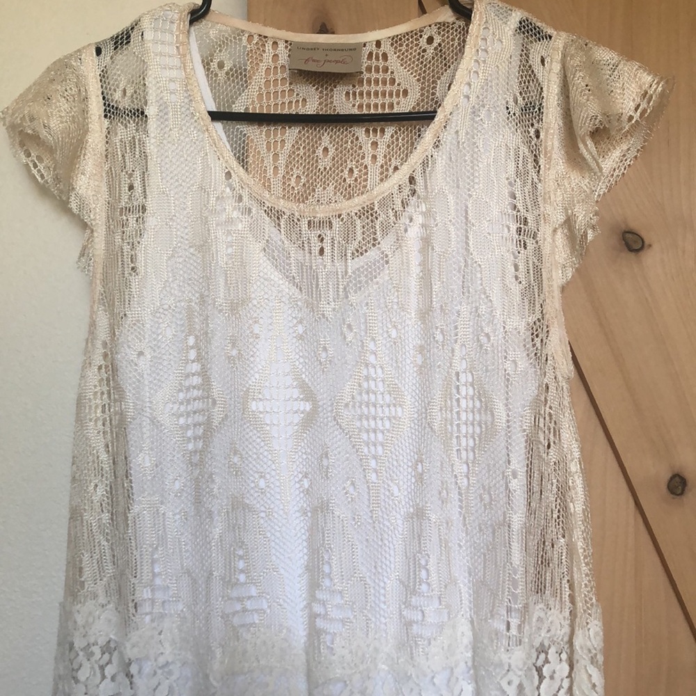Free People Ivory (Off White) Lace Dress - Picture 14 of 15